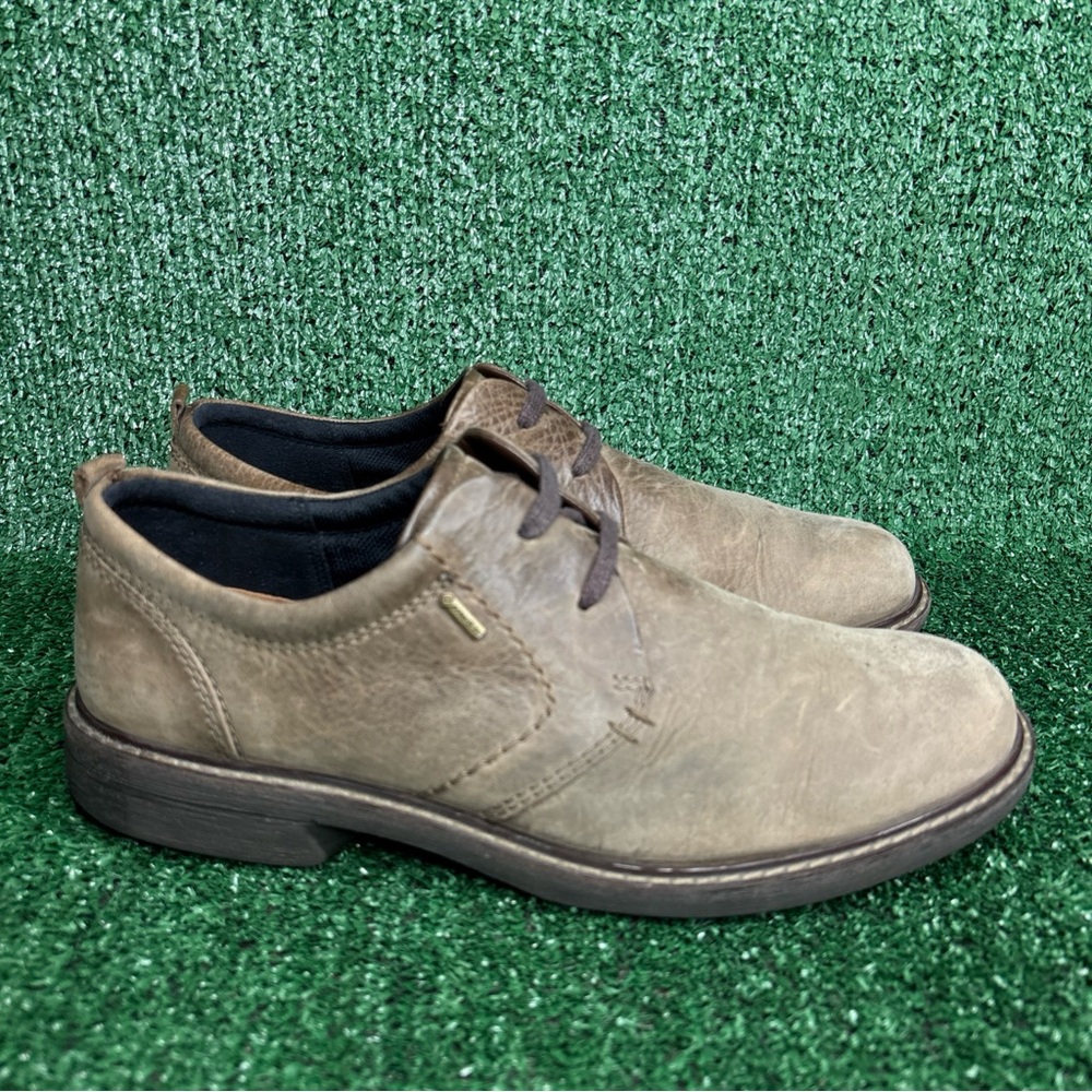 ECCO Leather Gore-Tex Oxfords‎ Shoes Men Sz 43 / 9 Nubuck Lace-Up